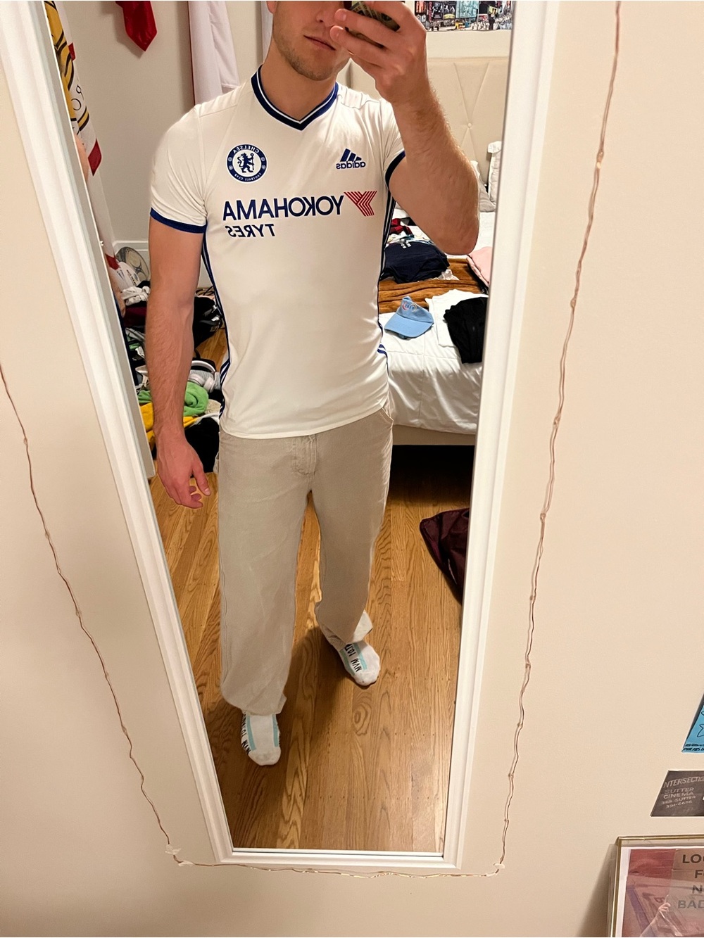 Chelsea FC 2016/17 Adidas Third Jersey White Blue Official Men’s Small